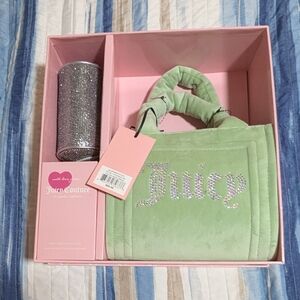 Juicy Couture Exclusive Big Spender 3 Piece Gift Box Set in Sage Green Mini Tote